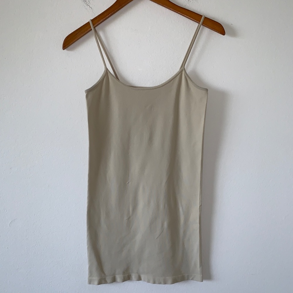 2 Camisoles (Orange & Tan)- LONG Tank tops